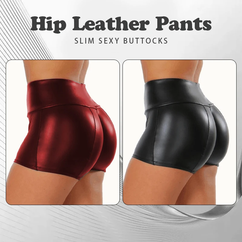 Pantalones cortos de cuero PU para mujer, Shorts sexys de cintura alta para Pole Dance, Shorts de cuero para glúteos, trajes de fiesta y Club, Shorts de verano