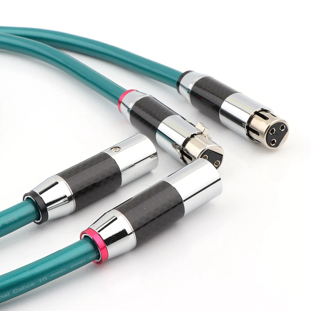 DIYLIVE-cable de equilibrio XLR erótico de viento alto danés, alambre de Audio de cabeza de Carnon Hifi Chapado en plata de cobre de cristal único, 8N