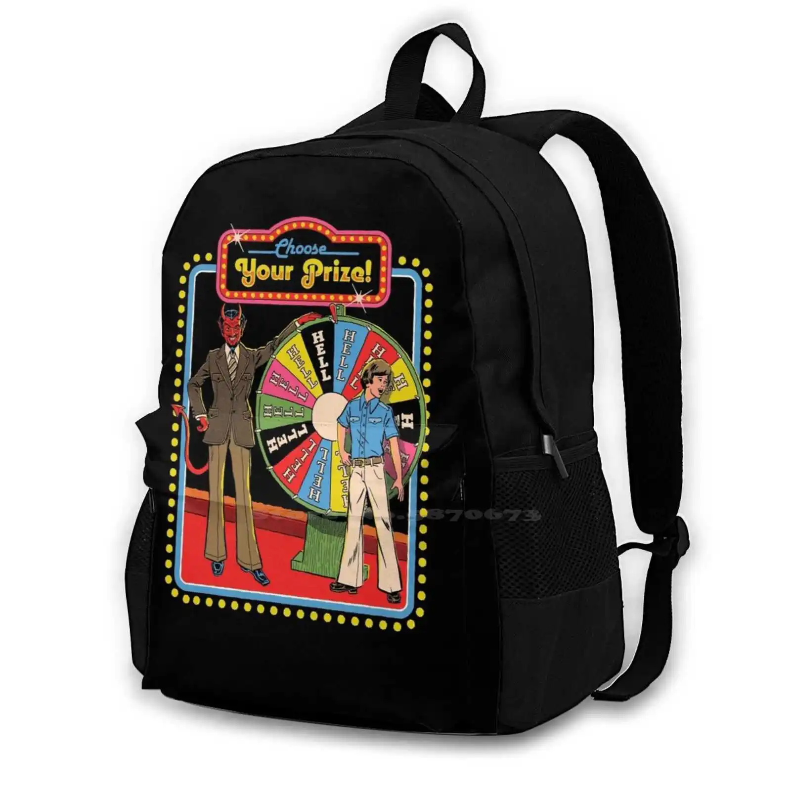 

Choose Your Prize Backpacks For School Teenagers Girls Travel Bags 70S Vintage Nostalgia 80S Funny Horror Retro Humor Game Show