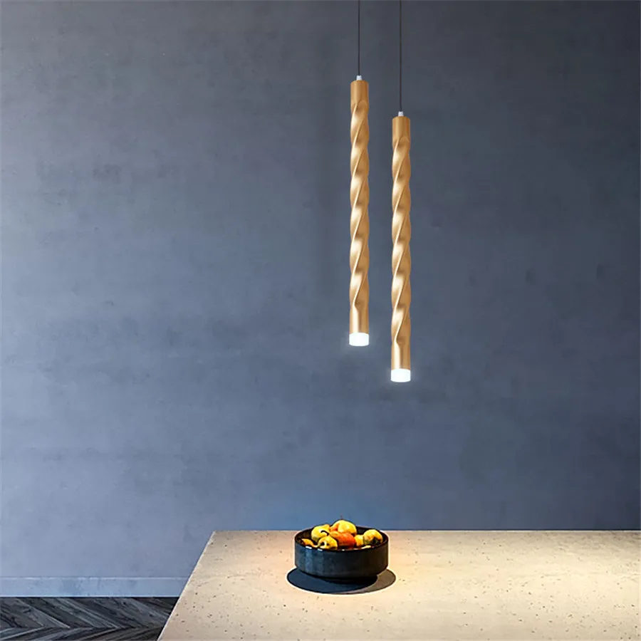 

Modern LED Pendant Lamp Long Tube Light Kitchen Island Dining Room Shop Bar Decoration Cylinder Pipe Pendant Light Kitchen Lamp
