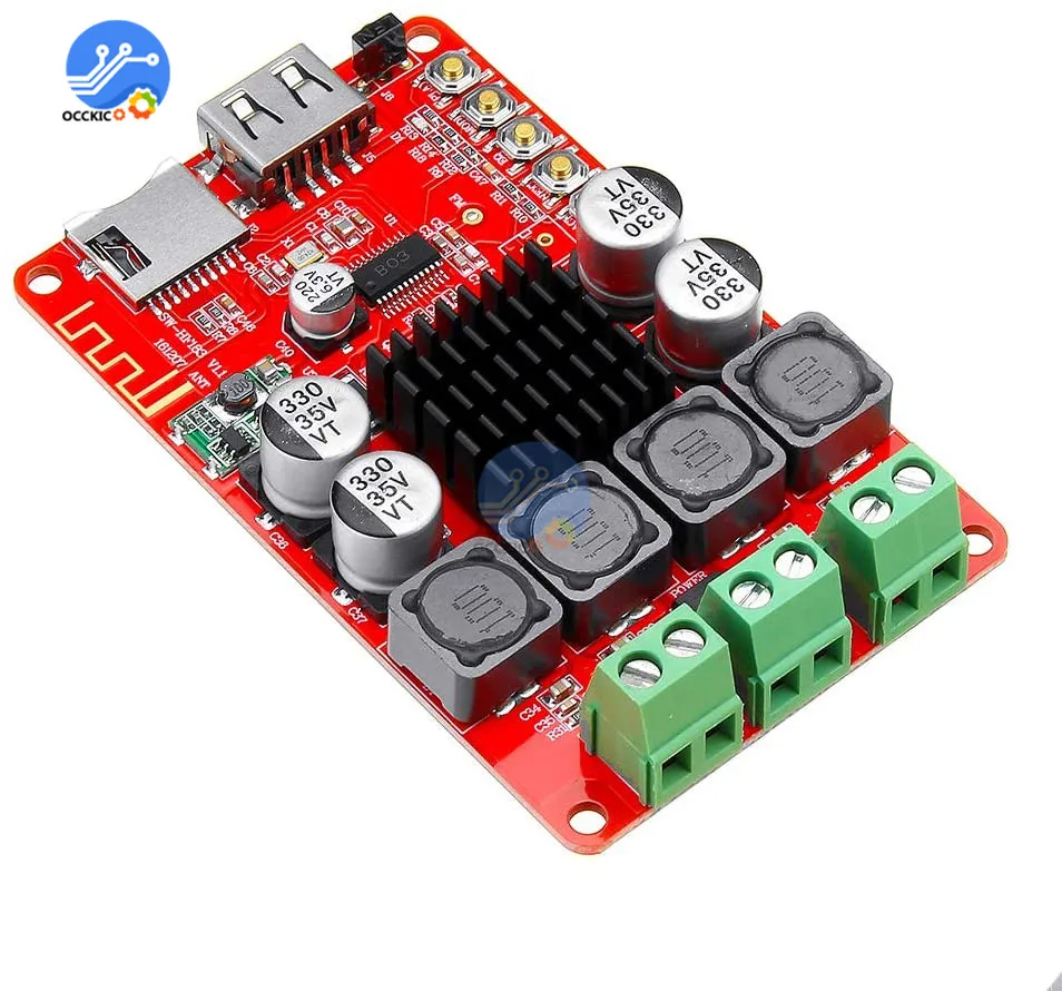 TPA3116 50 واط + 50 واط بلوتوث مكبر للصوت مجلس استقبال الصوت الرقمي TF بطاقة يو القرص لاعب مضخم الصوت مع البعيد ل المتكلم DIY بها بنفسك