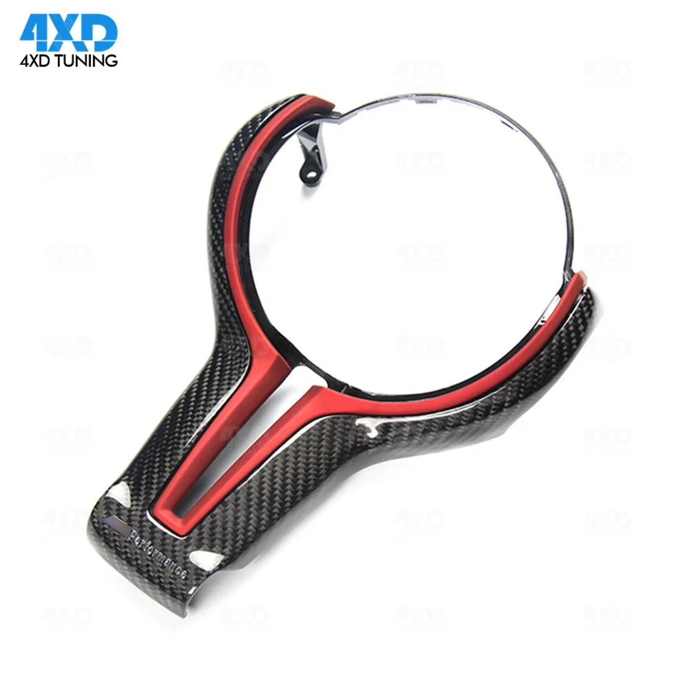 Car Steering Wheel Trims For BMW M4 M2 M3 F87 F80 F82 M6 F06 F12 F13 X5M F85 X6M F86 ABS+Carbon Fiber Steering Wheel Trim Cover