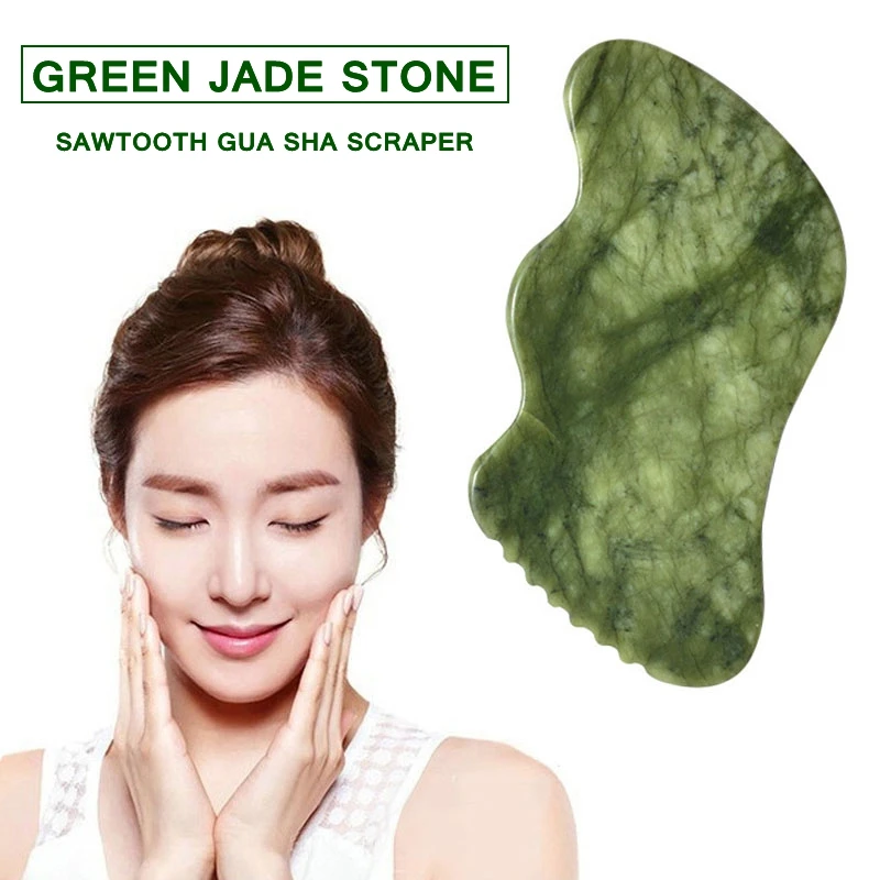 

Natural Stone Gua Sha Scraper Board Massage Jade Guasha Stone For Chin Neck Face Lifting Wrinkle Remover Spa Beauty Care Tool