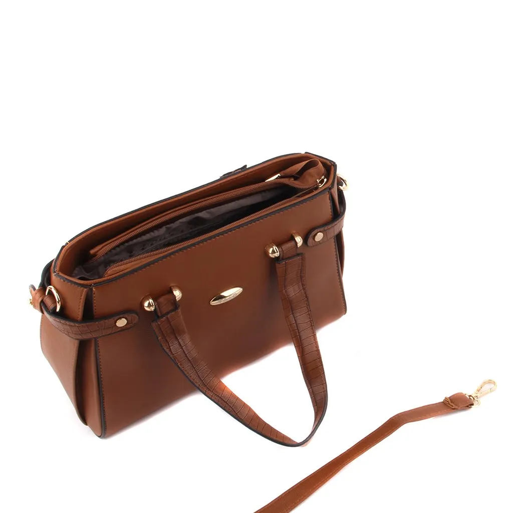 Bolso de hombro para mujer, Color bronceado