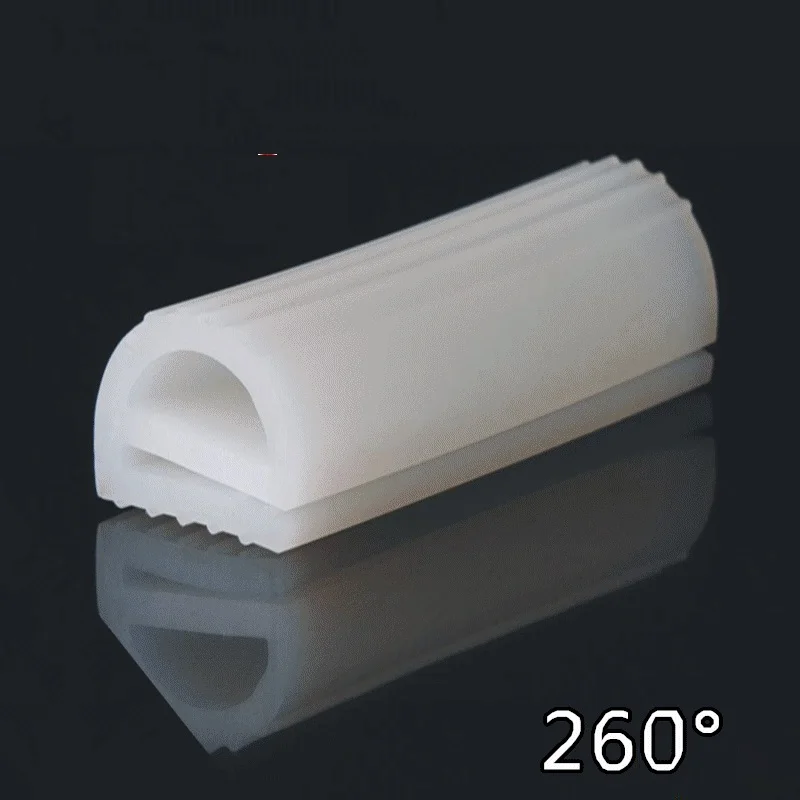 Fita de Vedação de Borracha de Silicone em Forma de e Tira Resistente a Altas Temperaturas 5m Branca