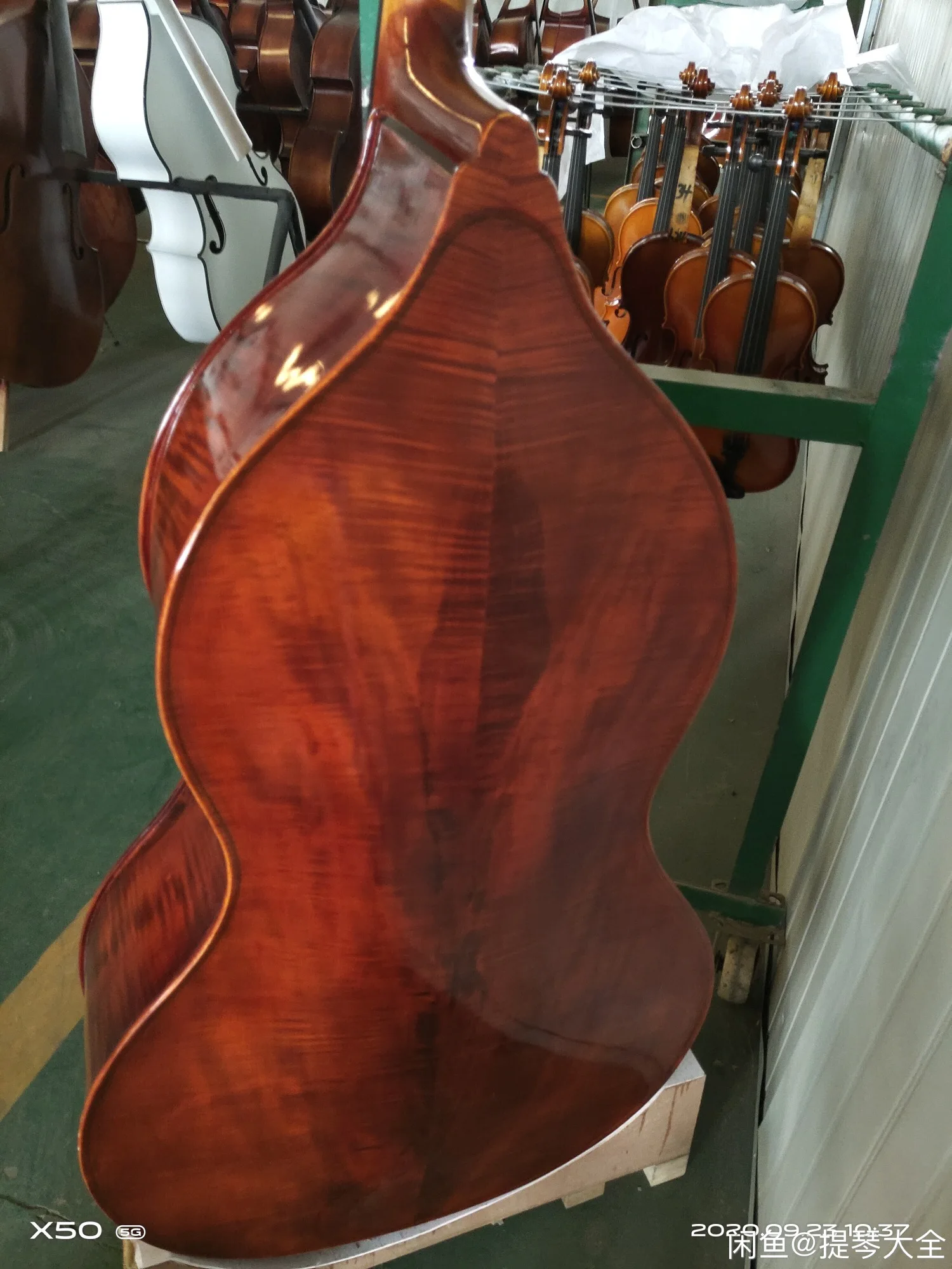 Double Bass Gourd Shape Solid Wood, 100% Handmade, Professional, High Quality, Special Shape, All Accessories, All Accessories