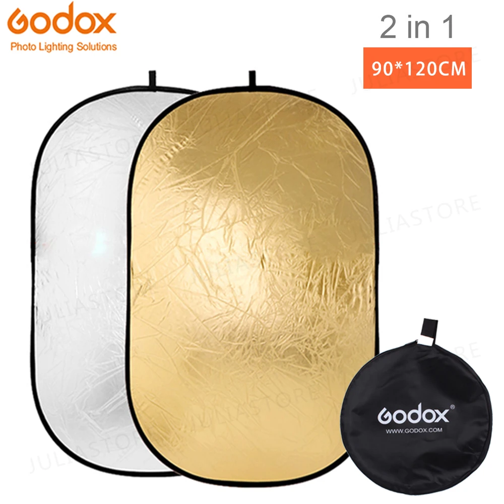 Godox-Reflector de fotografía Oval, luz plegable portátil 2 en 1, 35x47 pulgadas, 90x120cm, para estudio, difusores de disco Multi foto