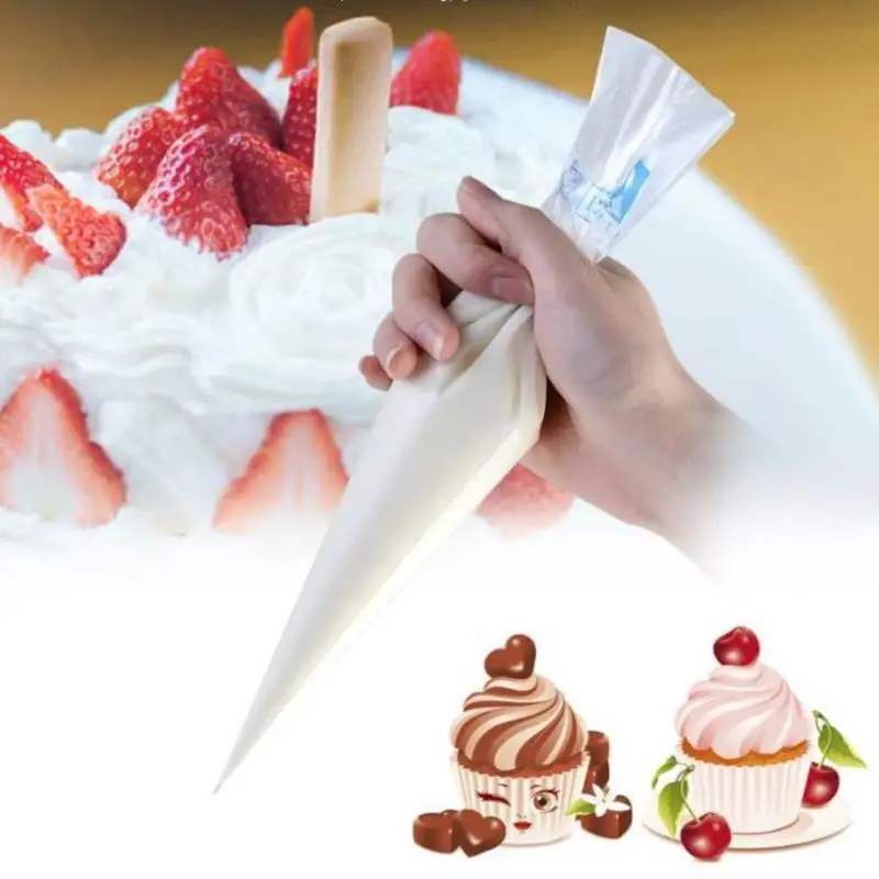 100PCS Pastry Bags Disposable Baking Piping Bag Icing Fondant Cake Cream Kitchen Baking Tools