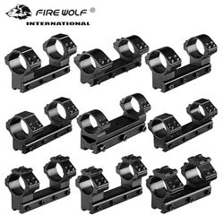 FIRE WOLF Scope Mount Ring 25.4mm/30mm Hunting Airsoft Accessories ar15 Double Clamp Metal Tactical Fits 11mm Dovetail Rail