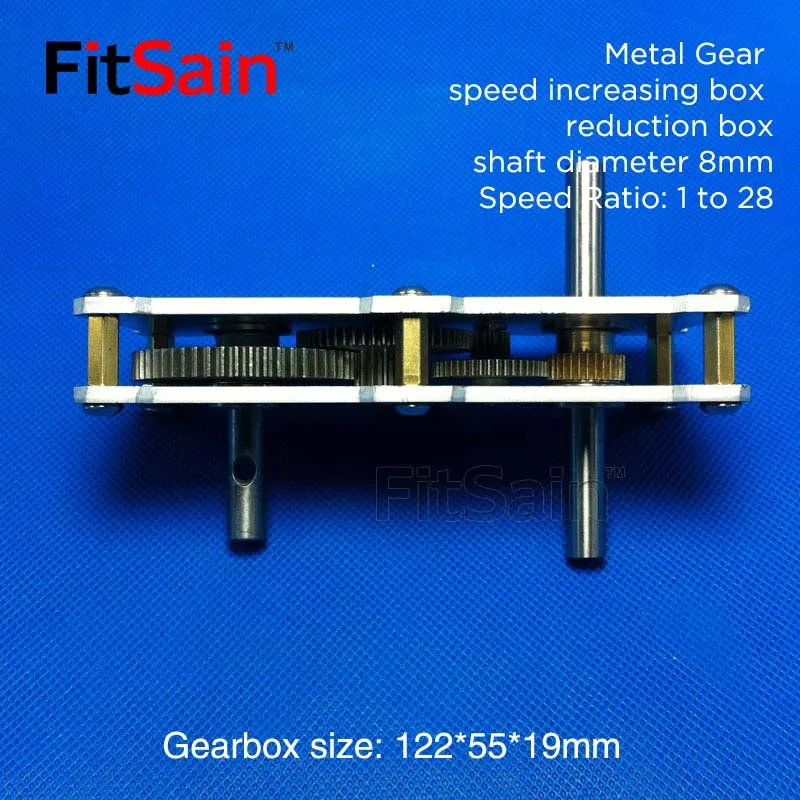 FitSain--1 to 28 Metal Gear Reducer speed-up box accelerator large torque accelerator Reducer