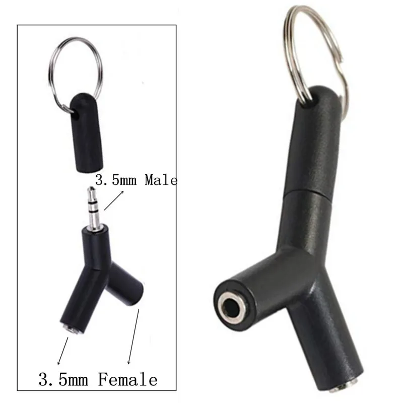 オーディオスプリッター,1ピース,オスから2メス,m/f,3.5mm,ステレオケーブル,イヤホンアダプター,携帯電話,pc,mp3 mp4