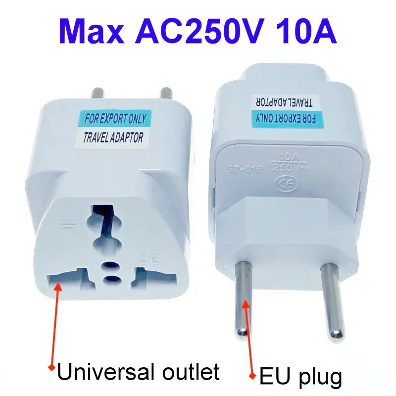 Uniwersalny do Schuko 16A EU europejski Adapter 10A konwerter wtyczki AC250V