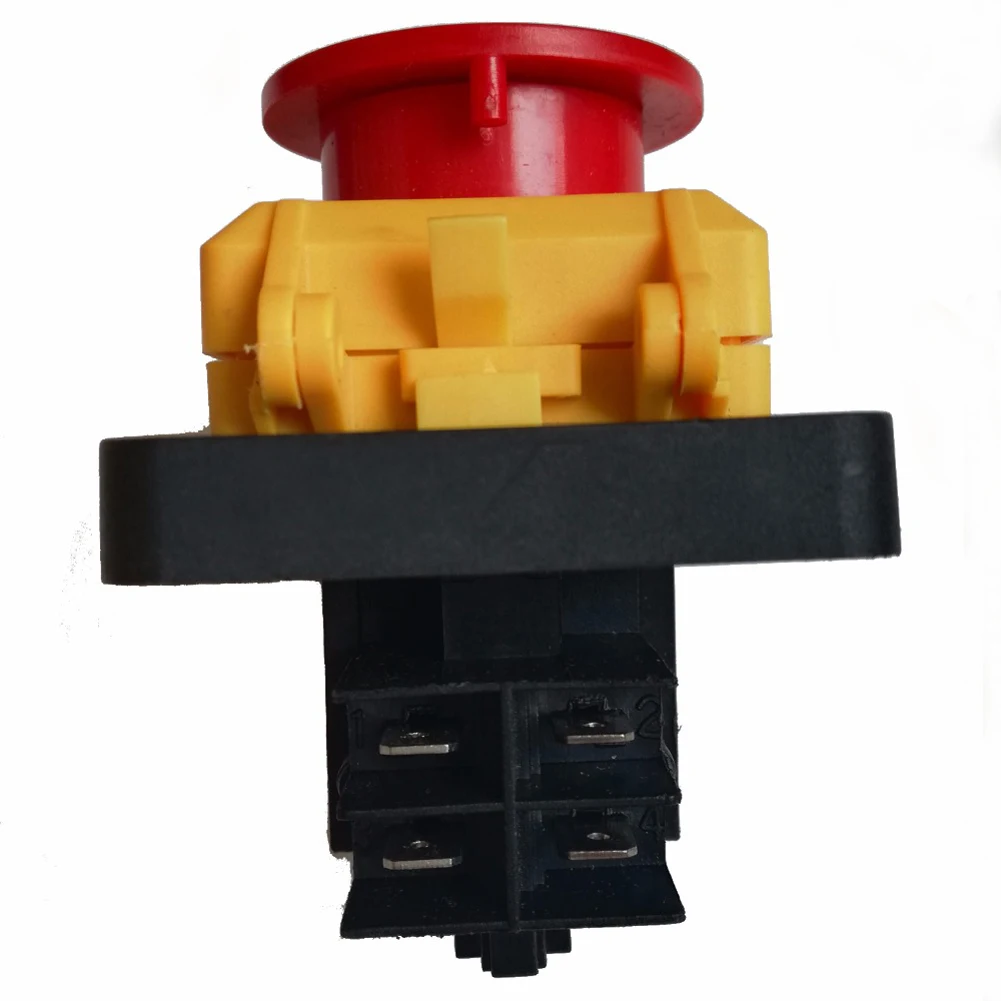 KJD22 4 Chân 6 Chân Điện Từ Công Nghiệp Công Tắc Dừng Khẩn Cấp Nút Nhấn Công Tắc Tắt Xe Đẩy Công Tắc AC 250V 12(10) một