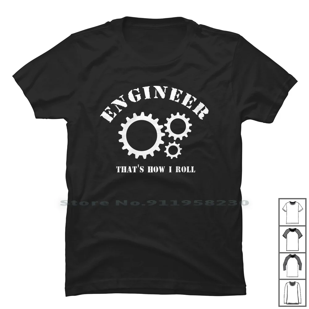 Engineer That's How I Roll For Dark T Shirt 100% Cotton Development Developer Magician Wizard Agile Ring Dark Ian Ark