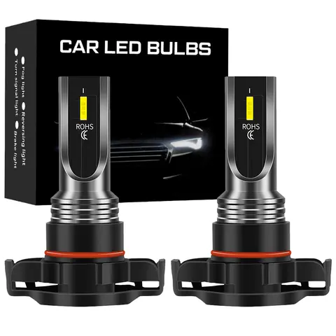 2 uds PSX24W H16 P15D motocicleta H7 LED 6500K 3000K 8000K 20W 3000LM 9006 HB4 bombillas de Moto H11 9005 HB3 LED lámpara antiniebla de coche para ATV