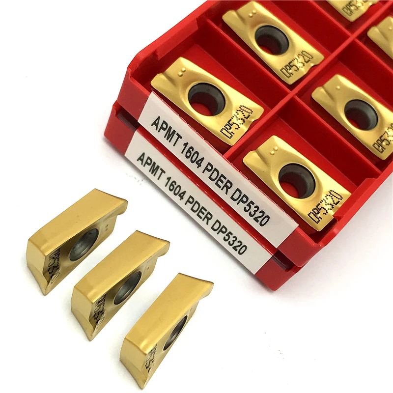 Imagem -02 - Inserção de Fresagem Indexável Carbide Insere Ferramenta de Torneamento Ferramenta de Corte Cnc Apmt 1604 para Bap400 Apmt1604 Dp5320