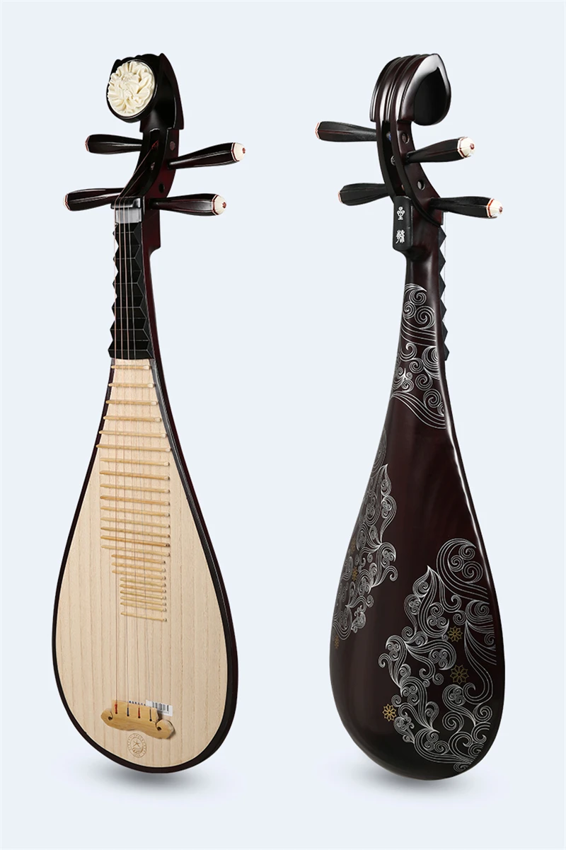 Color Wood Children\'s Pipa String Instrument For Beginners Sycamore Wood Panel Chinese Musical Instrument Pipa 2 Patterns