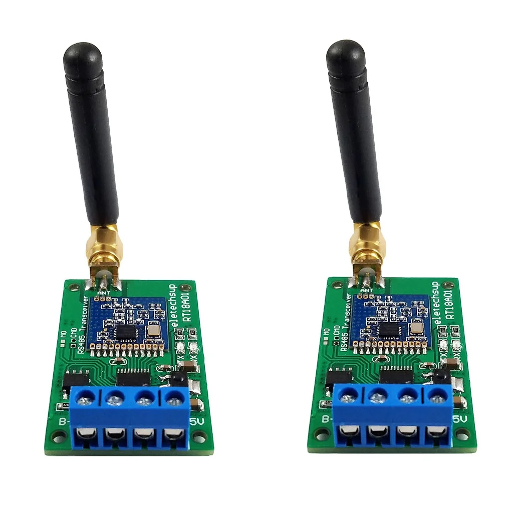 2pcs RT18A01 RS485  Transceiver Wireless Repeater 485 Master-slave control 433M 868M FSK Uhf Module