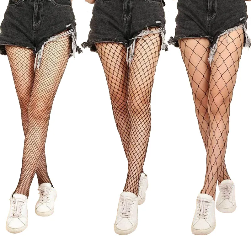 Party Hollow Out Sexy Pantyhose Female Mesh Black Women Tights Stocking Slim Fishnet Stockings Club Party Hosiery