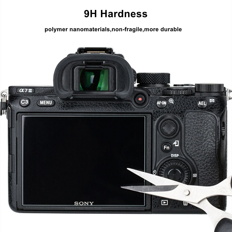 Закаленное защитное стекло для камеры Sony A7 III A7S III A7C A73 A7M3, 2 шт.
