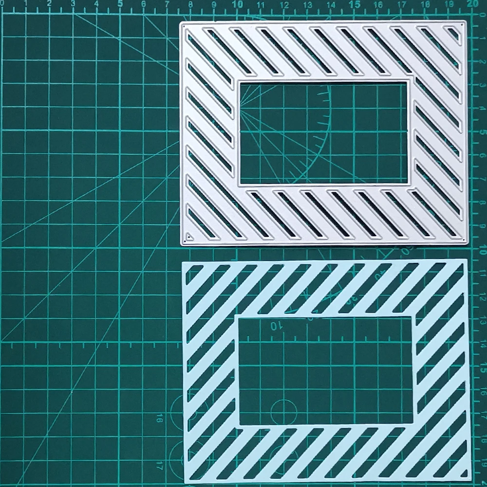 

Rectangle Stripe Frame Metal Cutting Dies For Stamps Scrapbooking Stencils DIY Paper Album Cards Decoration Embossing 2020 New