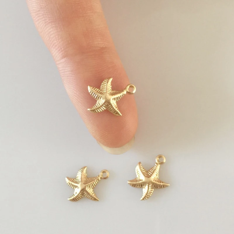 Seestern 14K Gold gefüllt Anhänger Seestern Charm Schmuck für DIY Armband Halskette Herstellung von Schmuckzubehör – Detail 24