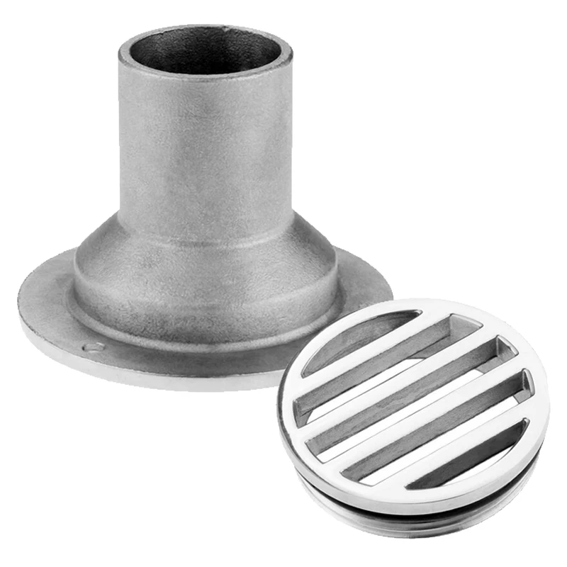 Yacht Stainless Steel 316 Pipe Boat Hot Selling 38mm Silver For Boat Rowing Boats 1-1/2 Inch Tools Deck Drain