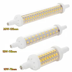 Reflector LED R7S de 10w, 15w, 20w, SMD 2835, 78mm, 118mm, 135mm, bombilla LED regulable, 220V, ahorro de energía, reemplaza la luz halógena