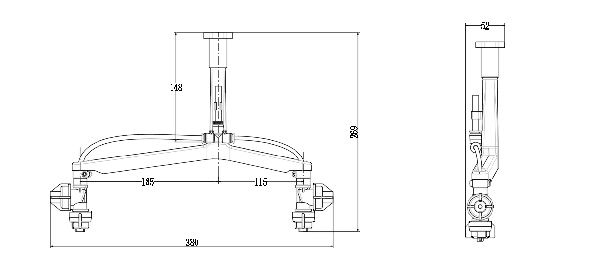 Agricultural plant protection uav Y double nozzle extended rod pressure double nozzle E616 E416 G616 G620 G630 G420