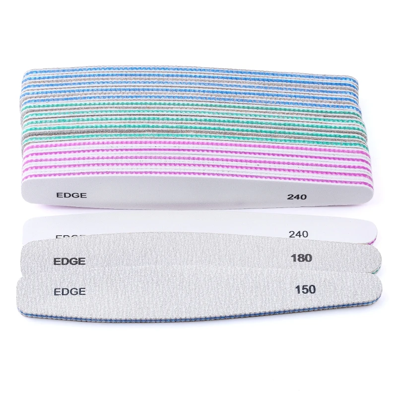 6 Pcs/lot Sandpaper Nail File 100/180 Double Side Sanding Buffer Block Nailfile Gel Nail Files Grinding Polishing Manicure Tools