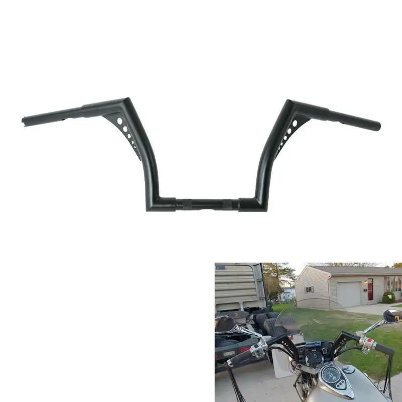 

Motorcycle 1.25" Fat 10" Rise Handlebar For Harley Softail Sportster XL 1200 883 FLST FXST