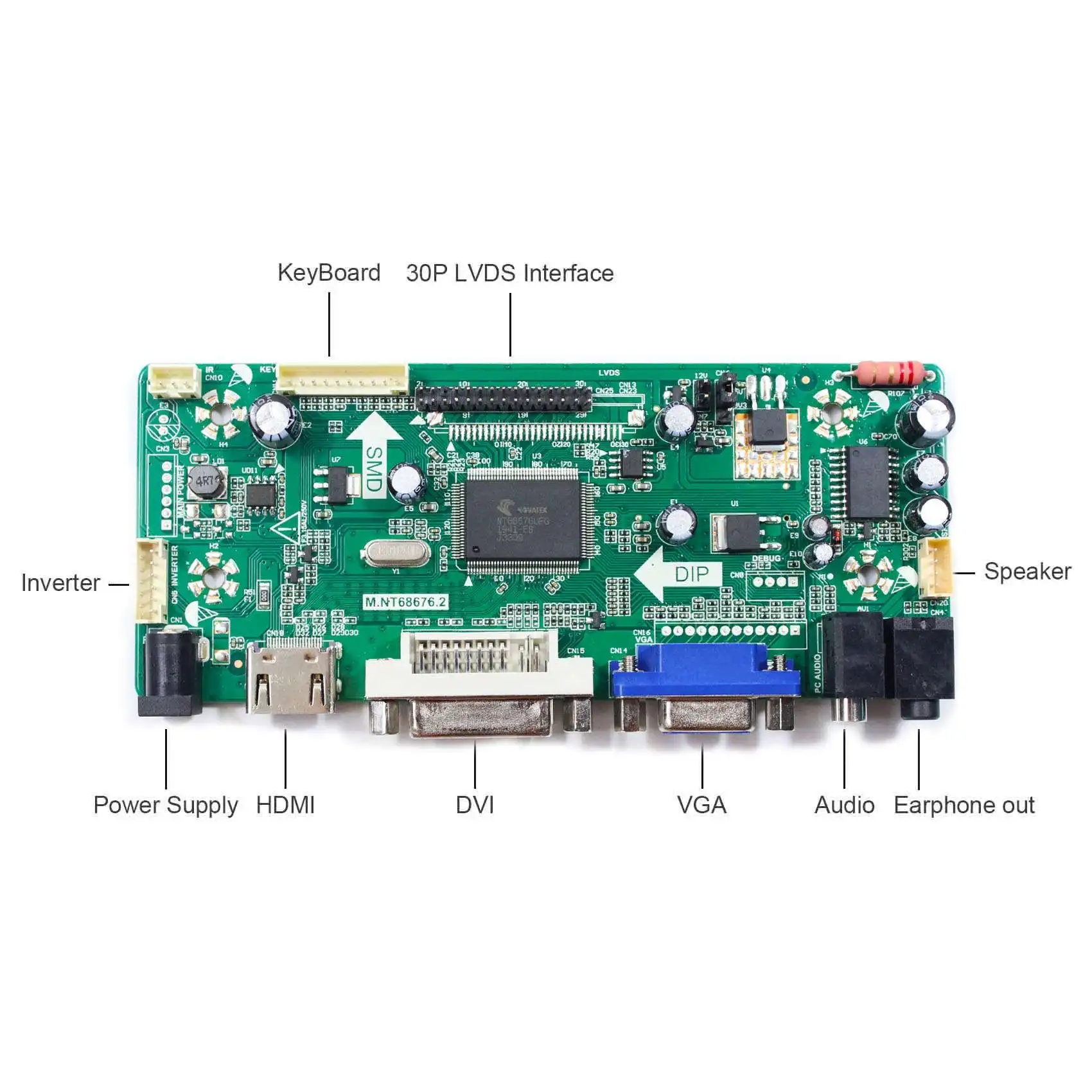 12.1 inch 1280x800 LCD Screen  High Brightness 1000nit Industrial display with HD MI LCD Controller Board