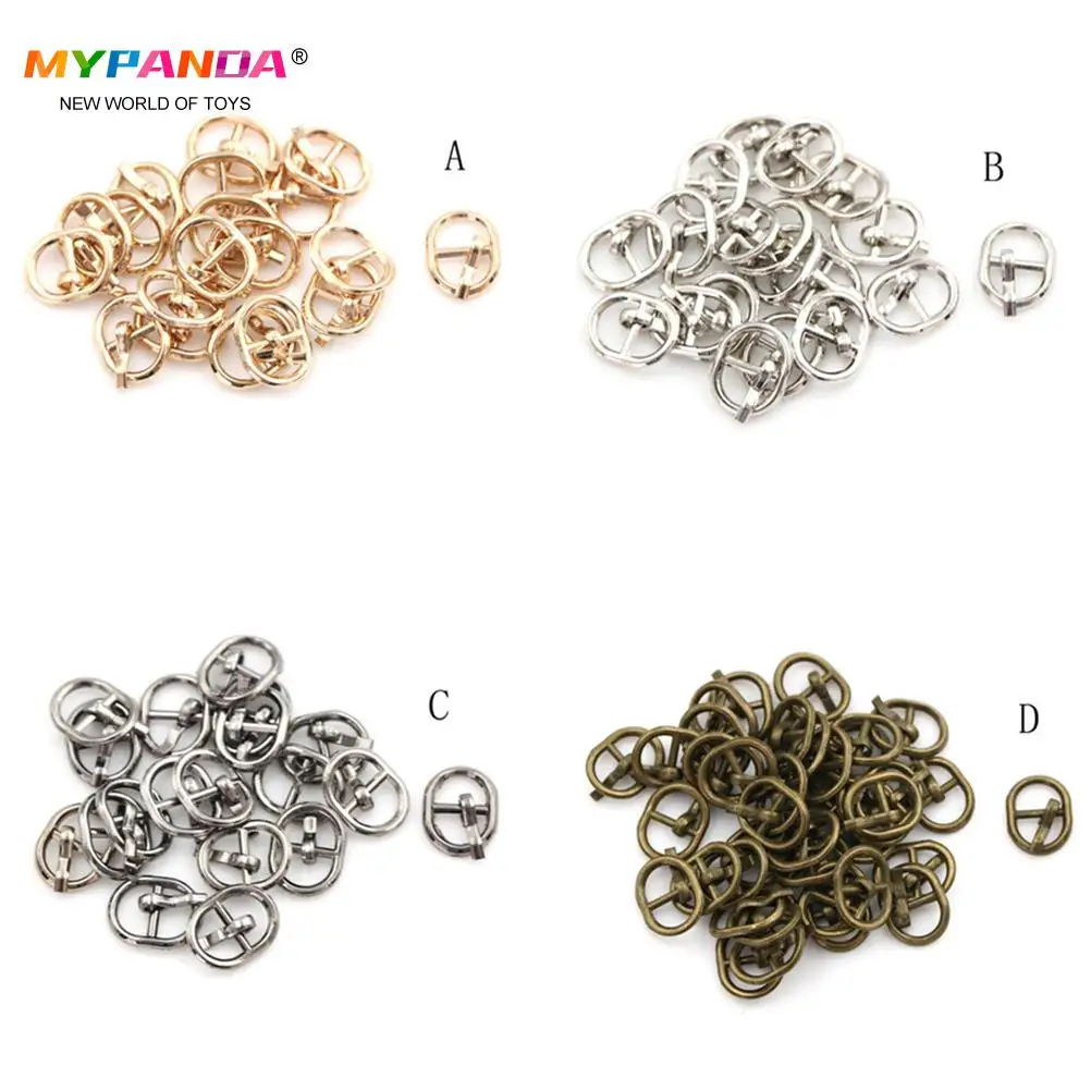 Newest 10PCS 5.5MM Mini Ultra-small Tri-glide Buckle Belt Buckle Doll Bag Buckle Diy Bjd Blyth Doll Buckle Shoes Accessories