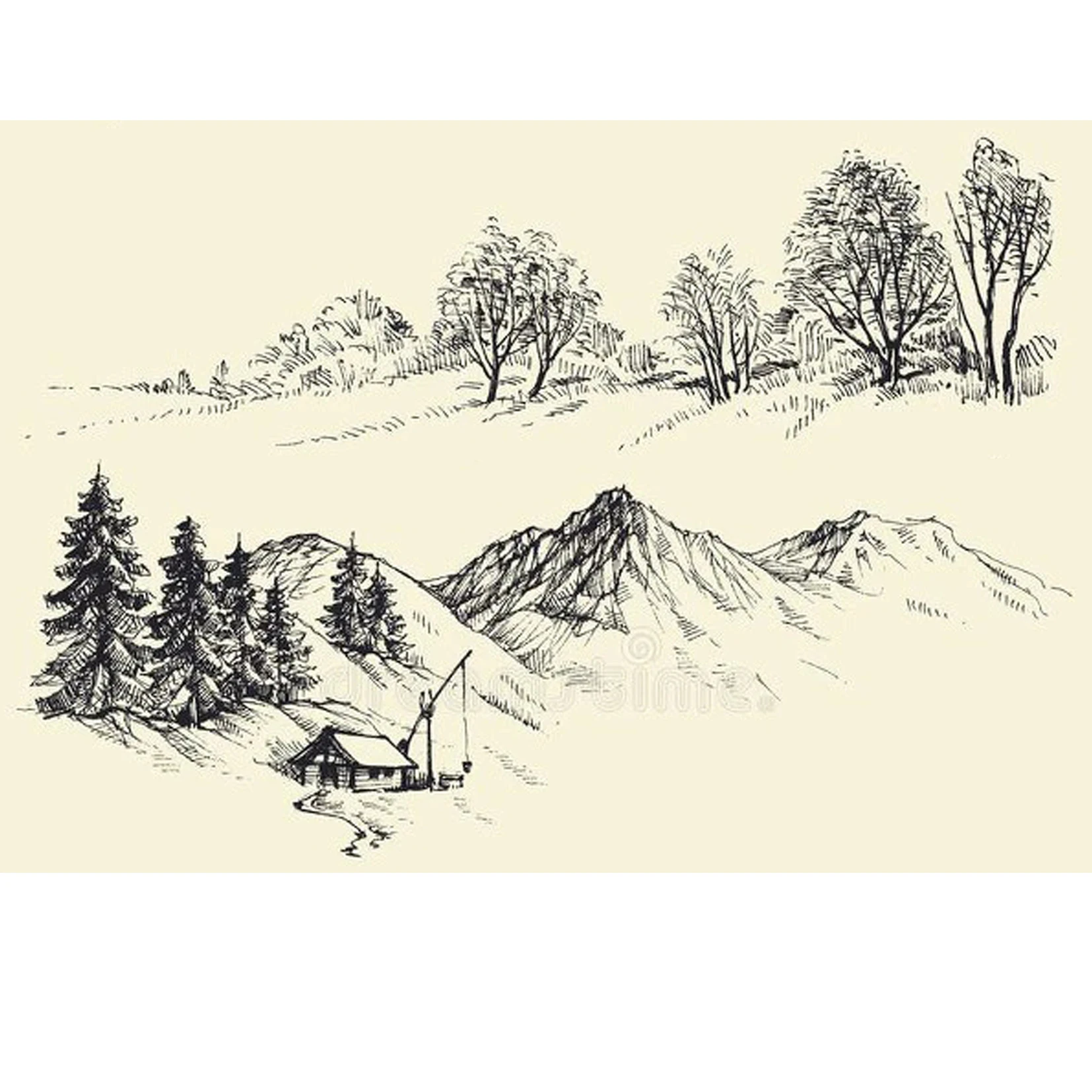 DABOXIBO Mountains and Trees Clear Stamps Mold For DIY Scrapbooking Cards Making Decorate Crafts 2020 NEW Arrival