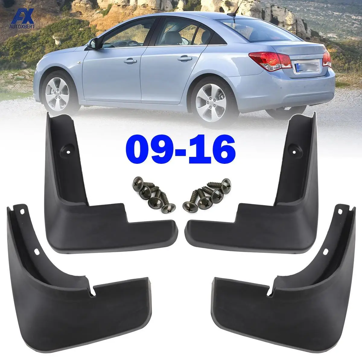 Set Mud Flaps For Chevrolet Cruze Hatchback Sedan 2009 2011 2012 2013 2014 2015 2016 Splash Guards Fender Mudguards Mudflaps