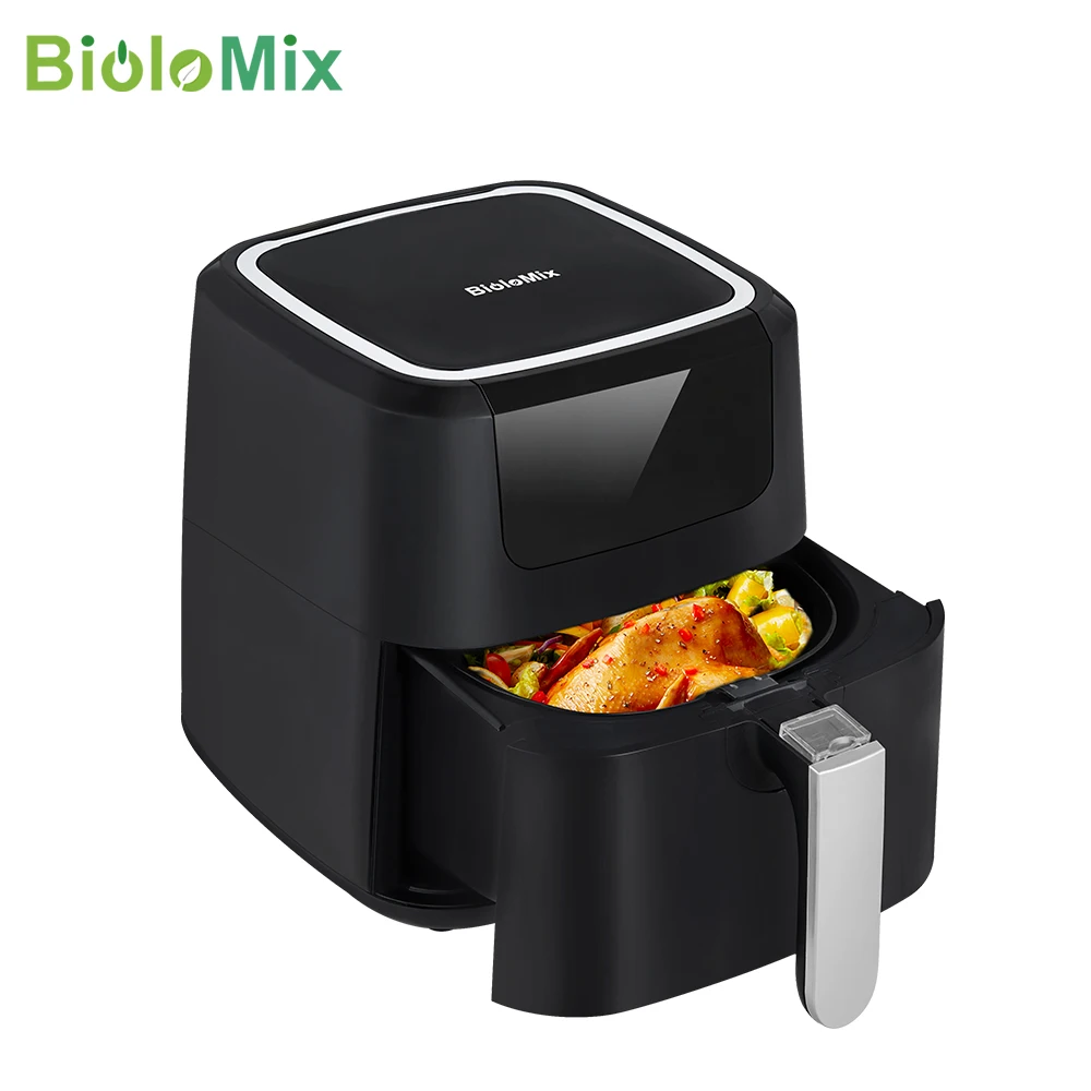 BioloMix 5L 1400W Digital Air Fryer Hot Oven Cooker Nonstick Basket 8 Presets LED Touchscreen Oilless Deep Fryer BPA & PFOA FREE