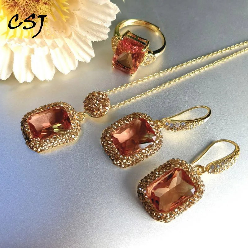 CSJ Created  Zultanite Jewelry Sets Gemstone Color Change for Women Wedding Engagment Party Birthday Gift