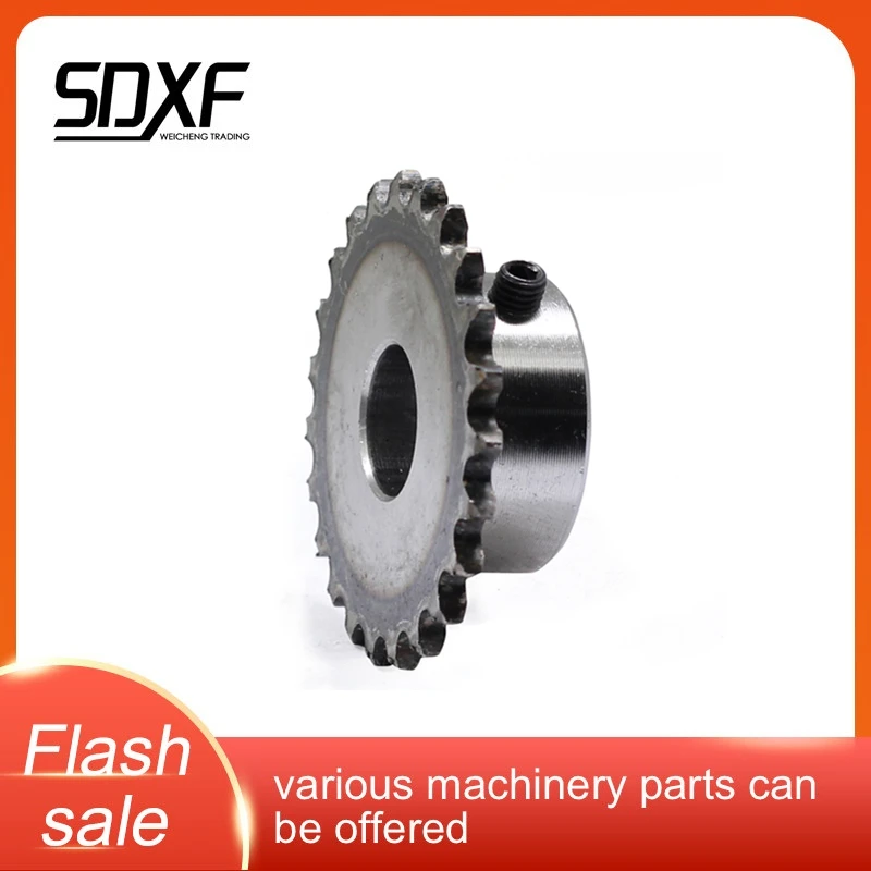 Precision 2-point sprocket 16 teeth standard hole M5 screw hole fixed 45 steel quenching pitch 6.35╥