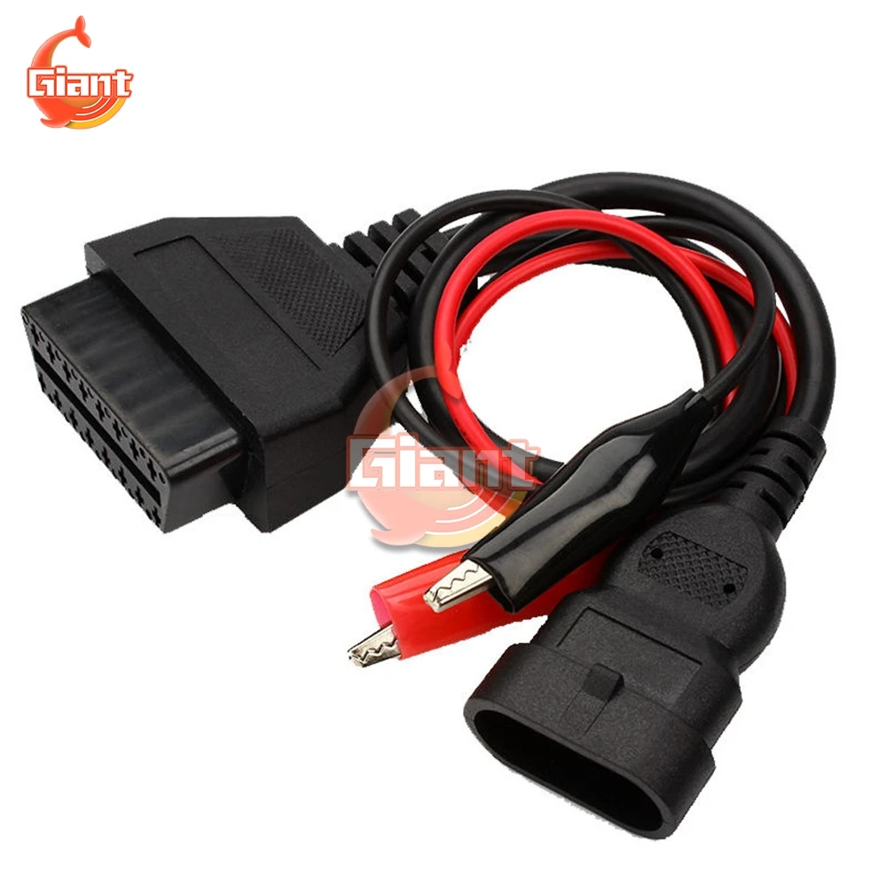 OBD2 Adapter Connector For Alfa Lancia Fiat 3 Pin to 16 Pin OBDII Obd-II Connector Auto Car Cable Fiat 3Pin Diagnostic Cable New