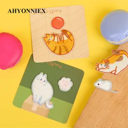 AHYONNIEX Embroidery Cat Patch Iron On Patches for Clothing Jeans Bags Sewing Applique Cute Animal Parches DIY Clothes Stickers