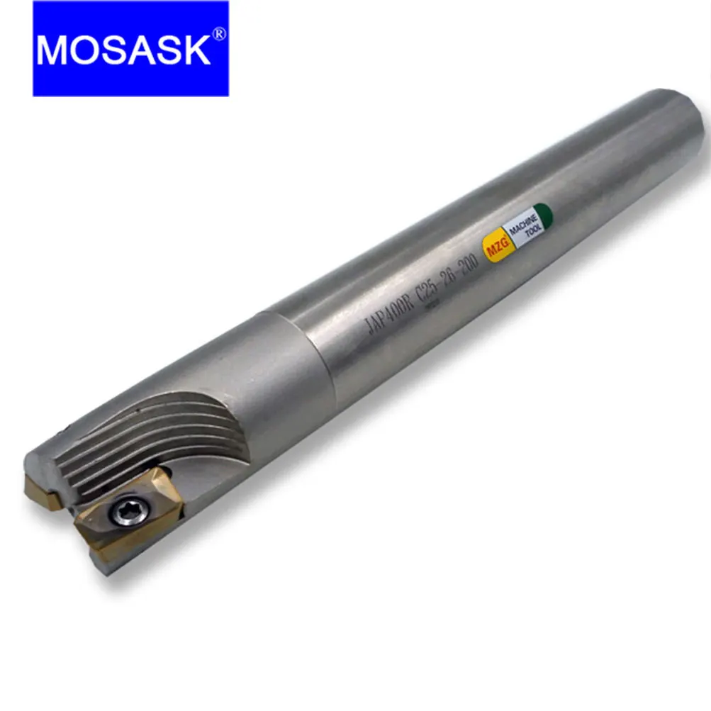 MOSASK BAP400 CNC Machine Tools End Mill APMT 1604 Tungsten Carbide Insert  Right Angle Shoulder 25 32 MM  Milling Cutter