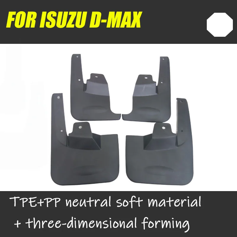 Mud flaps FOR isuzu D-MAX mudguards DMAX fenders car mud flap splash guards fender accessories auto styline Front rear 4 pcs