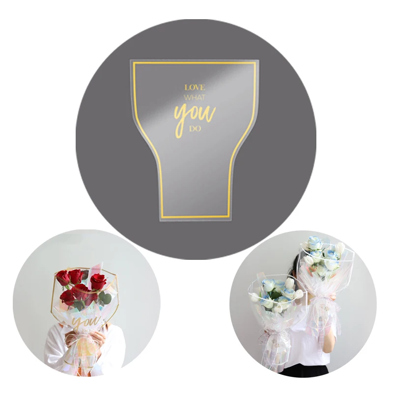 Sacs en plastique à manchon d'emballage de petits bouquets, imperméables, sac d'emballage de fleurs de roses pour la saint-valentin, 30 pièces