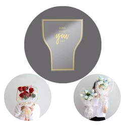 Small Bouquet Wrapping Sleeve Plastic Bags, Waterproof, Valentine's Day Rose Flower Packaging Bag, 30Pcs