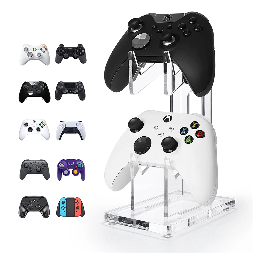 

Dual Controller Stand for PS5 PS4 Xbox One NS Switch, Universal Desk Controller Holder Gaming Accessories