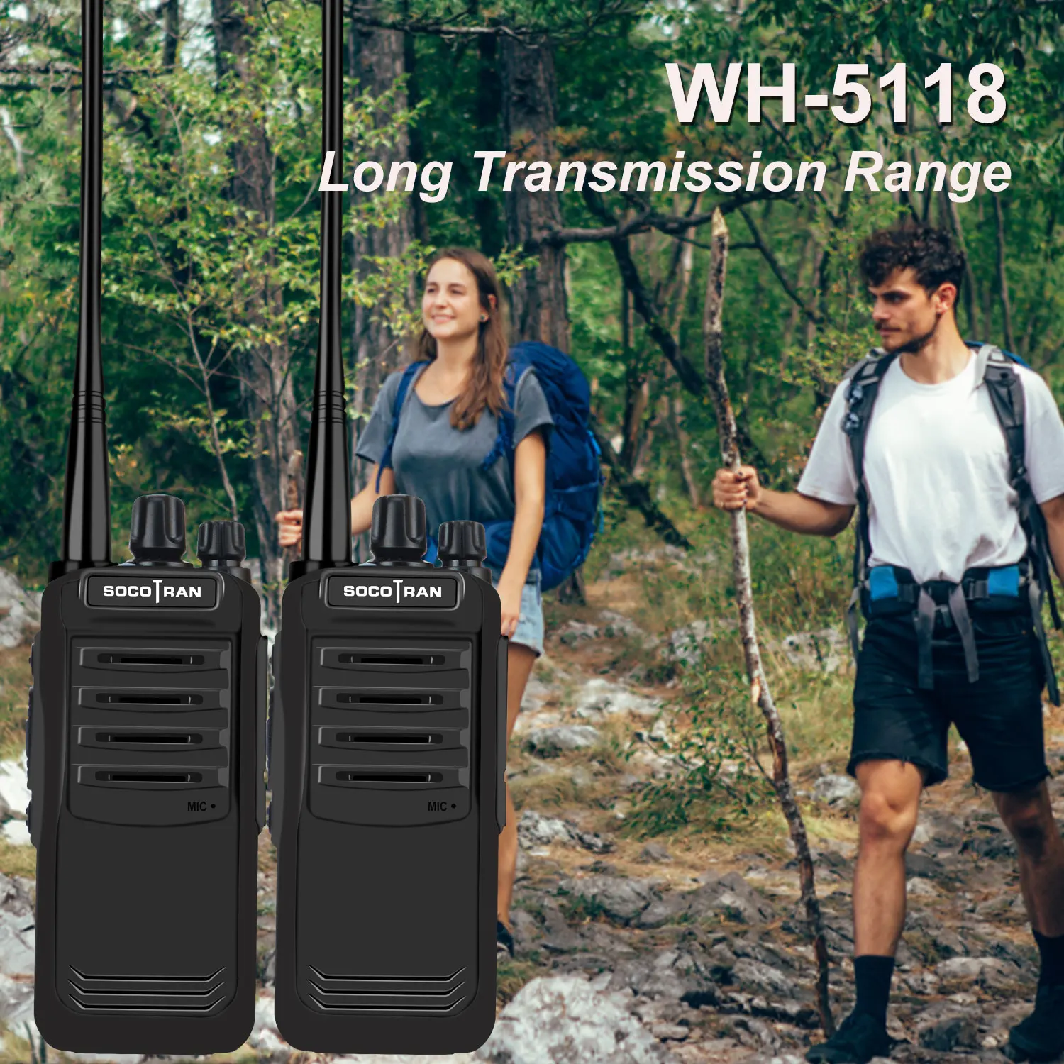 2Pcs/set Walkie Talkie WH-5118 UHF 400-470MHz Portable Ham Radio 16CH two way radio comunicacion Transceiver radio amador