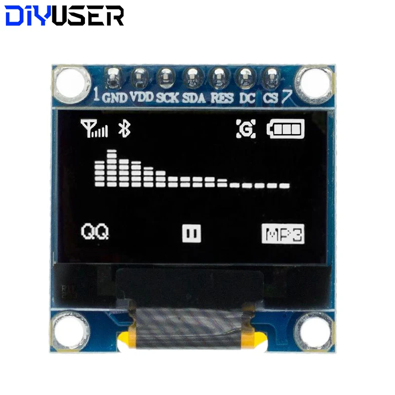 오리지널 0.96 인치 OLED 7 핀 SPI, 화이트, 블루, 옐로우, 블루 0.96 인치 OLED 모듈 128x64 OLED LCD LED 디스플레이 모듈 arduino용