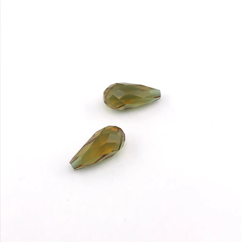 CSJ Created Diaspore Zultanite Loose Gemstone Sultanite WaterDrop Cut 8*17mm For Diy Fine Jewelry 925 Silver Color Change Stone