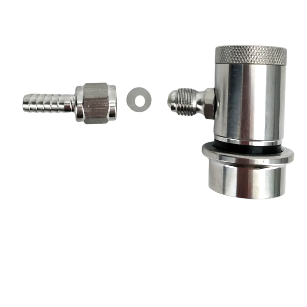 KegLand  Machined Stainless  Ball Lock Disconnect - MFL  Threaded (BLACK/LIQUID)