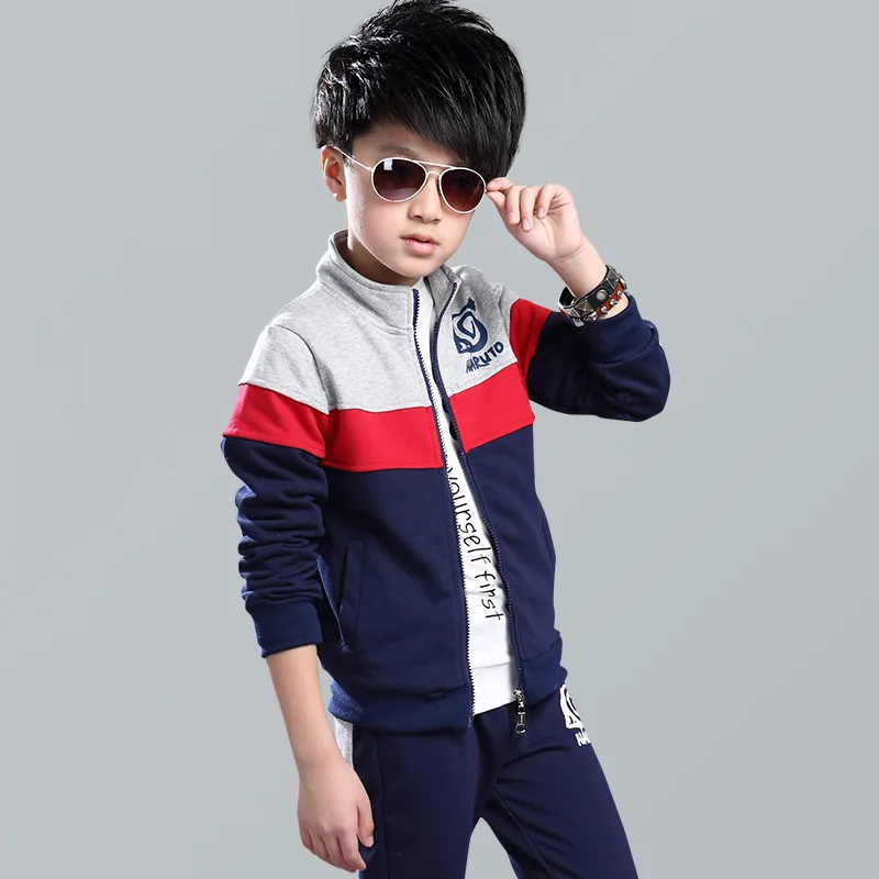 Boys Clothing Sets Spring Autumn Fashion Hoodie Jackets + Pants Sports Children’s Clothes Kids Tracksuit Teen 4 6 8 10 12 Years